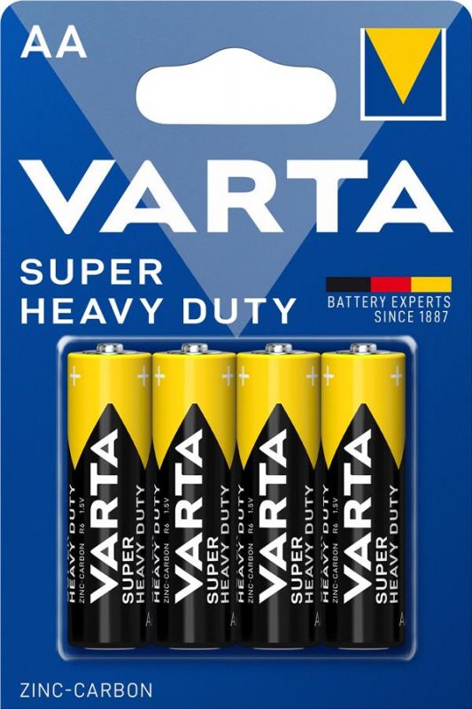 Батарейка Varta Super Heavy Duty  вугільно-цинкова AA блістер, 4 шт