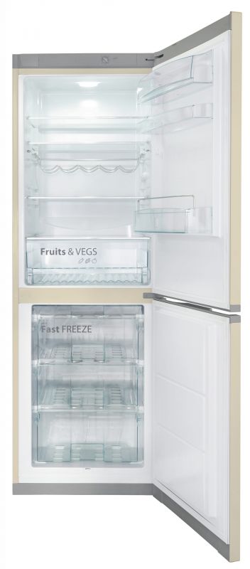 Холодильник Snaige з нижн. мороз., 176x62х65, холод.відд.-191л, мороз.відд.-88л, 2дв., A++, ST, бежевий