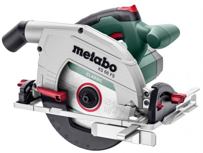 Пила дискова Metabo KS 66 FS, 1500Вт, 190мм, глибина різу 47/66мм, рез 50м/сек, 4/9кг