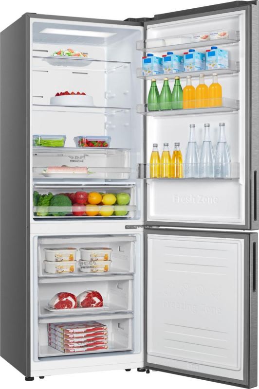 Холодильник з нижн. мороз. камерою Gorenje, Висота - 200см, Глибина-70 см,  347(109)л, А++, NF, Дисплей, 10 кг/24 г, Інвертор, нерж.