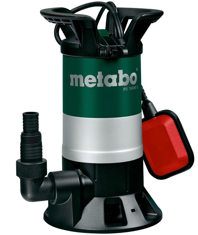 Насос погружний для брудної води Metabo PS 15000 S, 850Вт, 15000л/г, висота 9.5м, глибина 5м, 0.95бар, 6.5кг