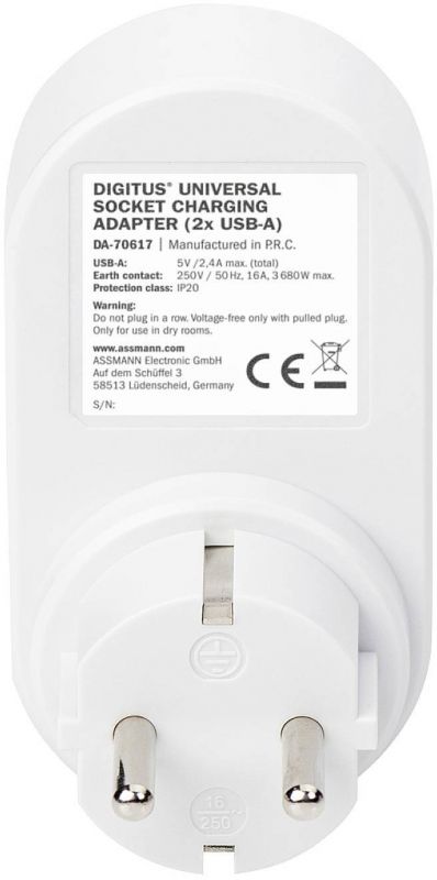Зарядний пристрій DIGITUS Universal USB + Power Socket