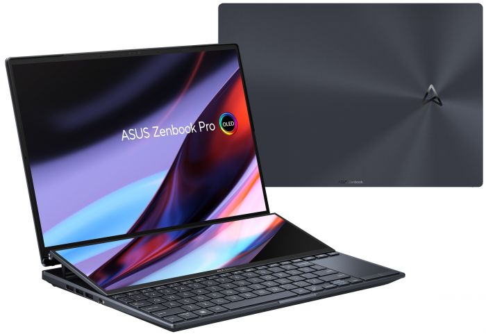 Ноутбук ASUS Zenbook Pro 14 Duo UX8402ZE-M3165W 14.5" 2.8K OLED Touch, Intel i7-12700H, 32GB, F1TB, NVD3050Ti-4, Win11, Чорний