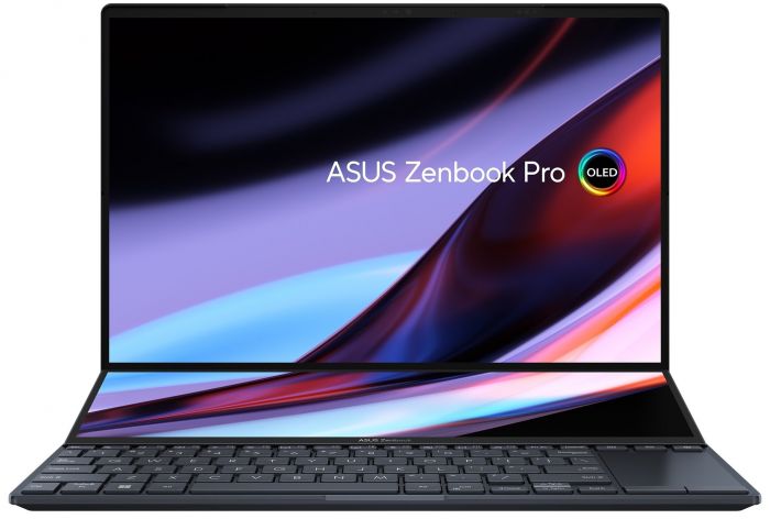 Ноутбук ASUS Zenbook Pro 14 Duo UX8402ZE-M3165W 14.5" 2.8K OLED Touch, Intel i7-12700H, 32GB, F1TB, NVD3050Ti-4, Win11, Чорний