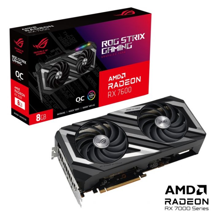 Відеокарта ASUS Radeon RX 7600 8GB GDDR6 STRIX OC ROG-STRIX-RX7600-O8G-GAMING