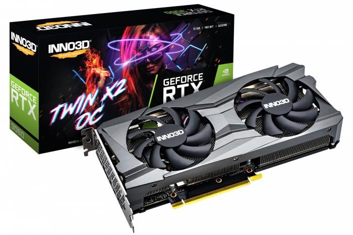 Відеокарта INNO3D GeForce RTX 3060 12GB GDDR6 TWIN X2 OC