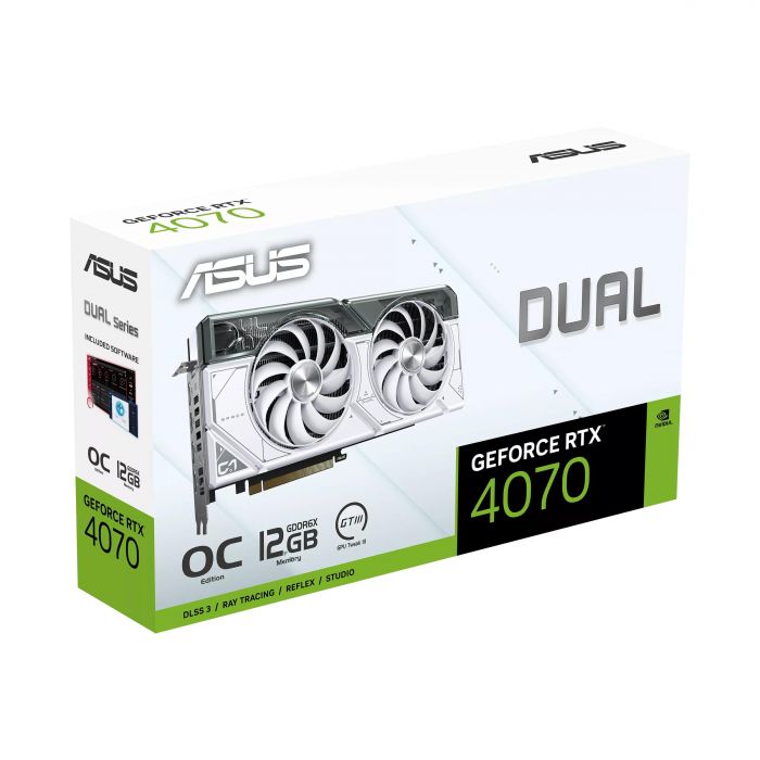 Відеокарта ASUS GeForce RTX 4070 12GB GDDR6X DUAL-RTX4070-O12G-WHITE білий