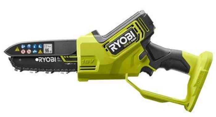 Пила ланцюгова акумуляторна Ryobi RY18PSX15A-0, шина 15см, ONE+ 18В, безщіткова, 1.2 кг, Solo (без АКБ та ЗП)