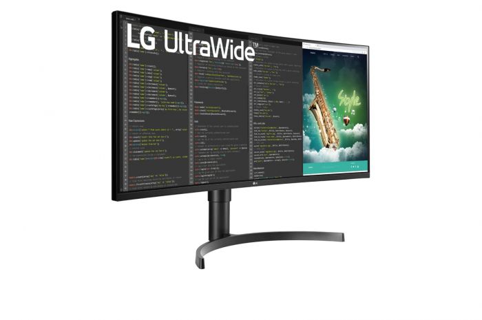 Монітор LG 35" 35WN75C-B 2xHDMI, DP, USB-C, MM, VA, 3440x1440, 21:9, sRGB 99%, CURVED, FreeSync, HAS, HDR10