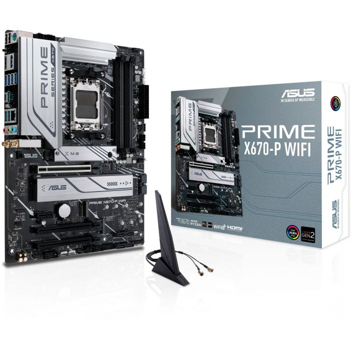 Материнcька плата ASUS PRIME X670-P WIFI sAM5 X670 4xDDR5 M.2 DP HDMI WiFi BT ATX