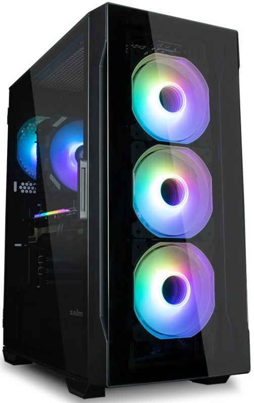 Корпус Zalman I3 Neo TG, без БЖ, 1xUSB3.0, 2xUSB2.0, 4x120mm RGB fans, TG Side/Front Panel, ATX, чорний