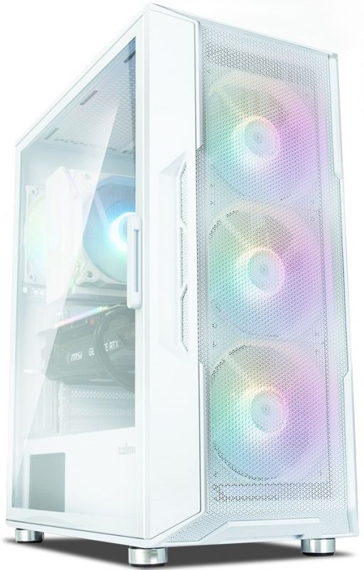 Корпус Zalman I3 Neo, без БЖ, 1xUSB3.0, 2xUSB2.0, 4x120mm RGB fans, TG Side Panel, ATX, білий