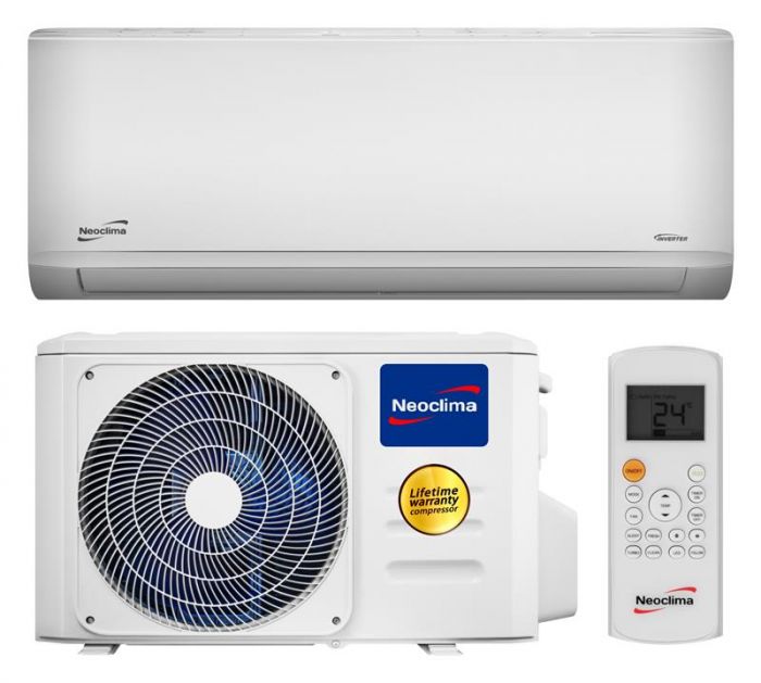 Кондиціонер Neoclima Therminator 3.2 EU NS-12EHXIw1eu/NU-12EHXIw1eu, 35 м2, інвертор, A/B, Wi-Fi ready, R32, білий