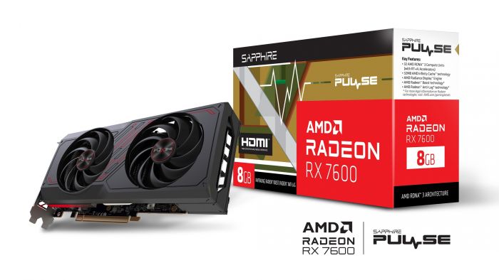 Відеокарта Sapphire Radeon RX 7600 8GB GDDR6 Pulse Gaming