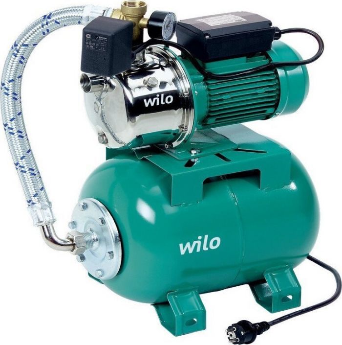 Насосна станція Wilo HWJ 301 EM, для водопостачання, бак 20 л, 2.0 м3/год, 6 бар, 1.1 кВт, 230V