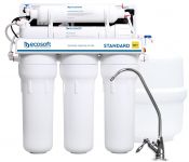 Фільтр зворотного осмосу Ecosoft Standard 5-50P PRO з помпою та мінералізатором, мембрана 50gpd, кран капля, дренаж 1:2