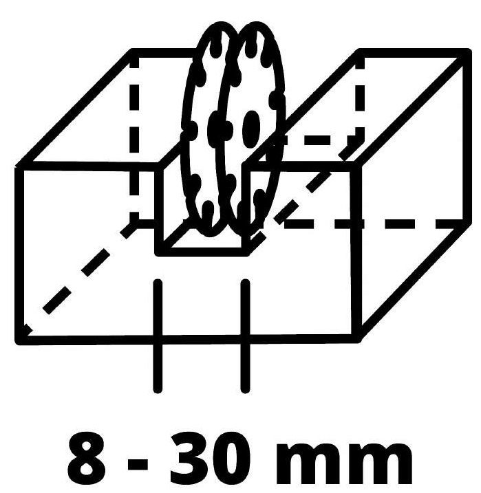 Штроборіз Einhell TE-MA 1500, 1500 Вт, шир. 8-30 мм, глиб. 5-30 мм, диск 125х22.2 мм, 4.8 кг