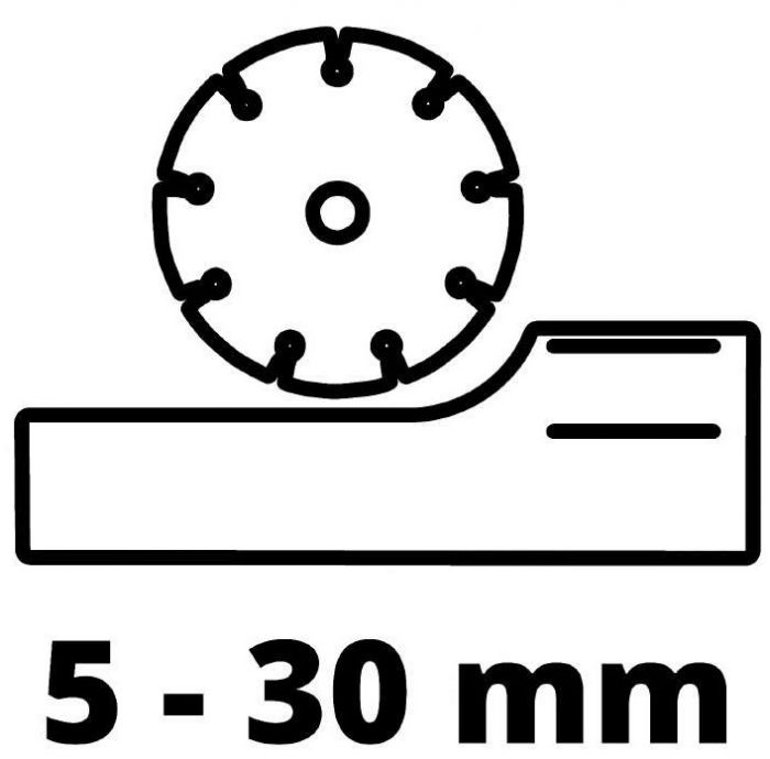 Штроборіз Einhell TE-MA 1500, 1500 Вт, шир. 8-30 мм, глиб. 5-30 мм, диск 125х22.2 мм, 4.8 кг