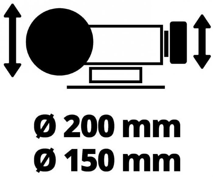Верстат точильний Einhell TC-WD 200/150, 250 Вт, диски 200/150 мм, 134/2980 об/хв, 9.1 кг