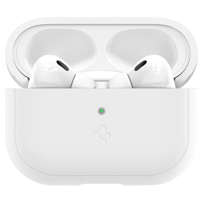 Чохол Spigen для Apple AirPods Pro 2 Silicone Fit, White+Strap Gray