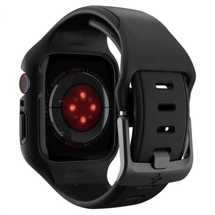 Чохол та ремінець 2в1 Spigen для Apple Watch 45mm Liquid Air Pro, Black