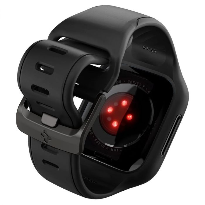 Чохол та ремінець 2в1 Spigen для Apple Watch 45mm Liquid Air Pro, Black