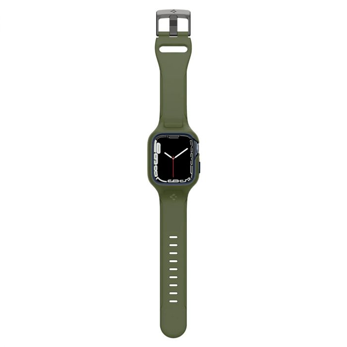 Чохол та ремінець 2в1 Spigen для Apple Watch 45mm Liquid Air Pro, Moss Green