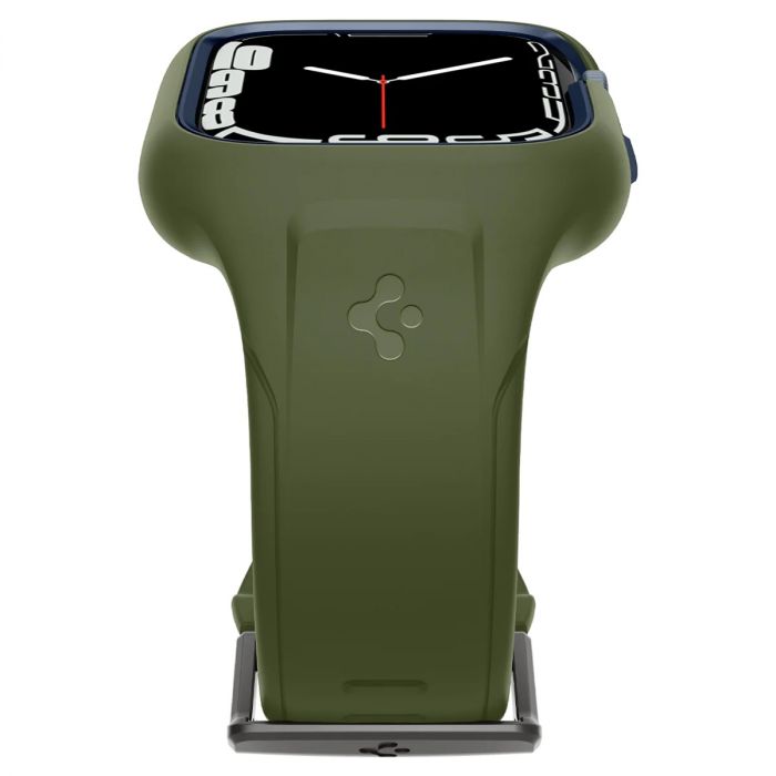 Чохол та ремінець 2в1 Spigen для Apple Watch 45mm Liquid Air Pro, Moss Green