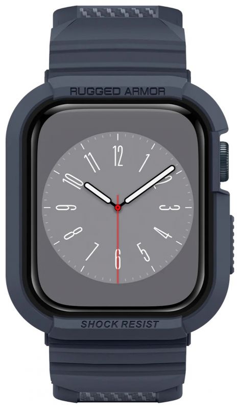 Чохол та ремінець 2в1 Spigen для Apple Watch 45mm/44mm Rugged Armor Pro, Charcoal Gray