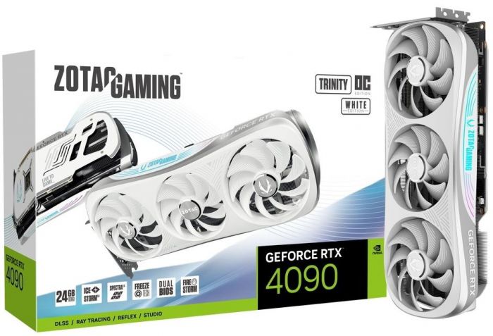 Відеокарта ZOTAC GeForce RTX 4090 24GB GDDR6X Trinity OC білий