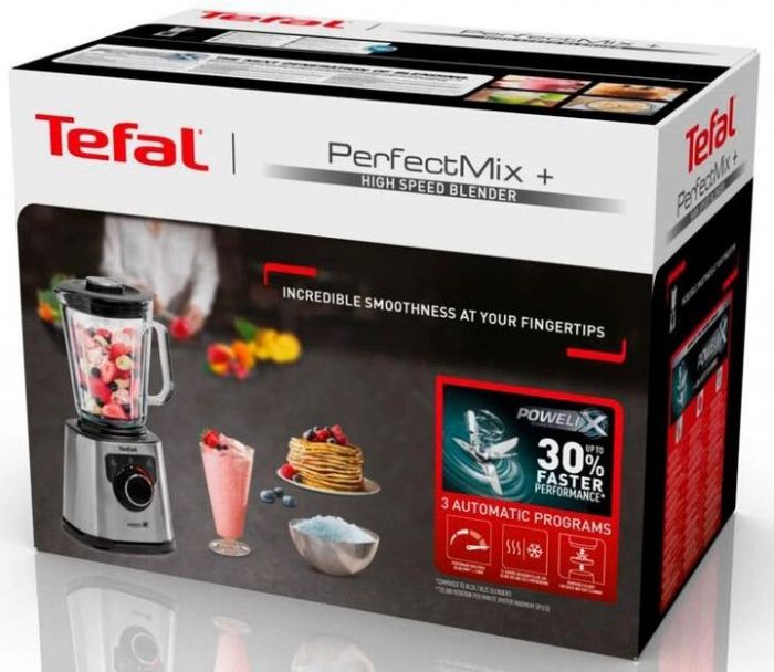 Блендер Tefal стаціонарний Perfect mix+, 1200Вт, чаша-1750мл, скло, сталь-чорний