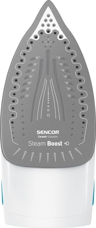 Праска Sencor, 2000Вт, 220мл, паровий удар -80гр, постійна пара - 15гр, керам. підошва, біло-синій