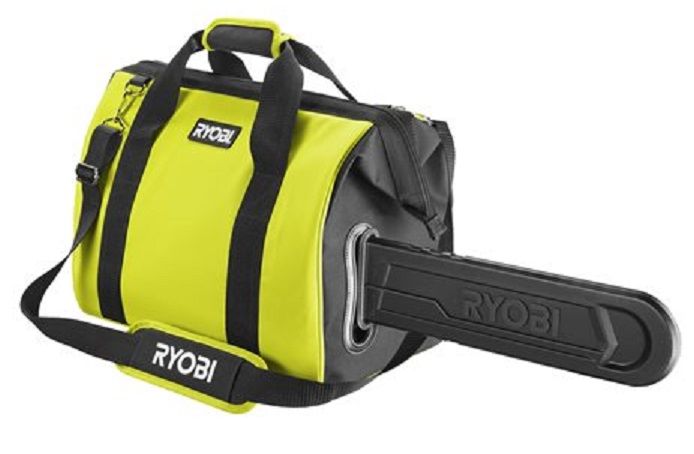 Сумка для ланцюгової пили Ryobi RAC256 із пластиковим піддоном, що знімається.