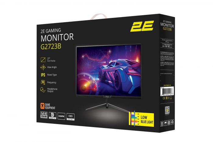 Монітор 2E GAMING 27" G2723B HDMI, DP, Type-C, IPS, 165Hz, 1ms, FreeSync
