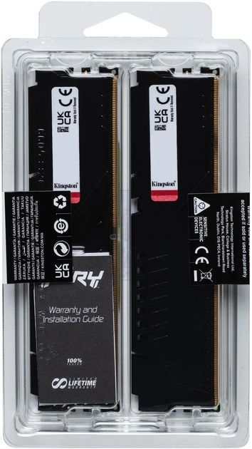 Пам'ять ПК Kingston DDR5 32GB KIT (16GBx2) 5200 FURY Beast Black EXPO