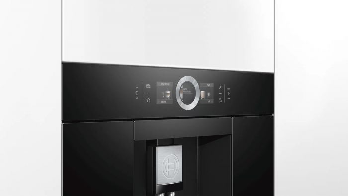 Кавомашина Bosch вбудовувана, 2.4л, зерно+мелена, автомат.капуч, LED-дисплей, авторецептів -8, чорний