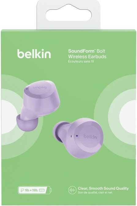 Навушники TWS Belkin Soundform Bolt True Wireless, лаванда