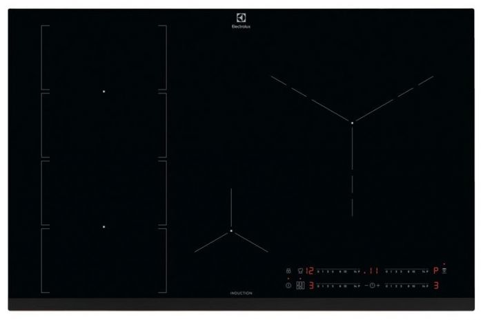 Варильна поверхня Electrolux індукційна, 78см, розширена зона, Hob2Hood, чорний