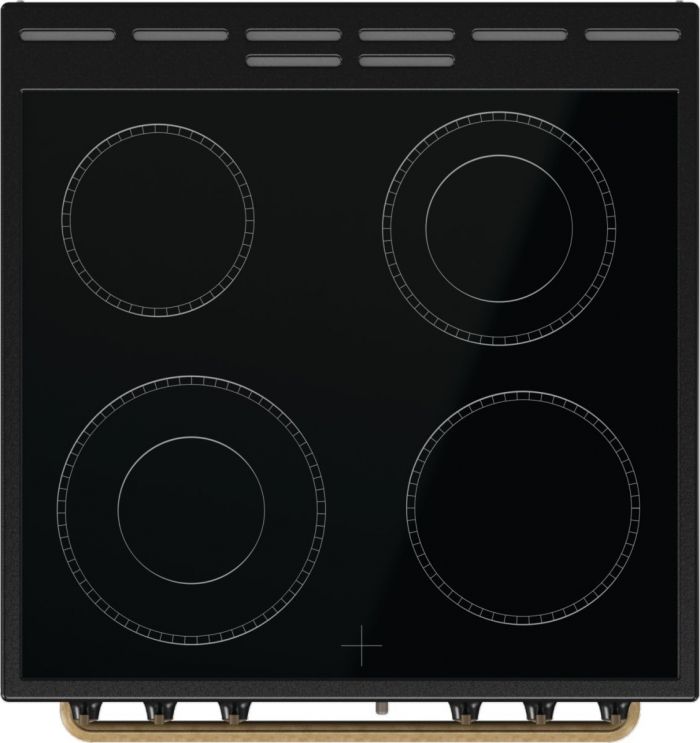 Плита Gorenje електрична склокерамічна, 71л, 60x60см, дисплей, програматор, приготування з паром, чорний матовий