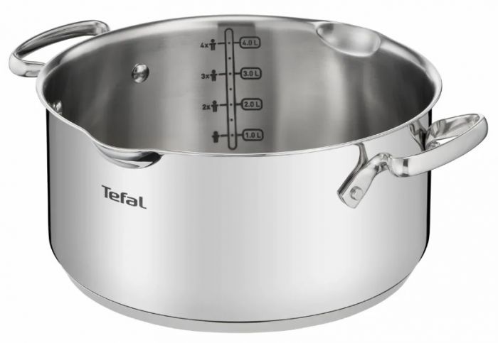 Каструля з кришкою, Tefal DUETTO+, 18 см, 2л, нержавіюча сталь