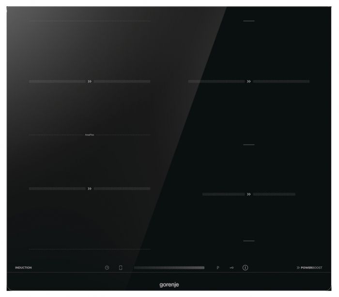 Варильна поверхня Gorenje індукційна, 60см, поєднання конфорок, чорний