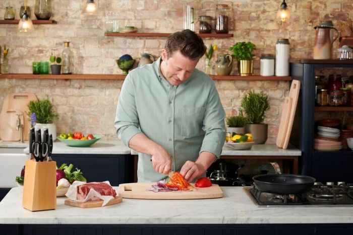 Ніж шеф-кухаря Tefal Jamie Oliver, довжина леза 20 см, нержавіюча сталь