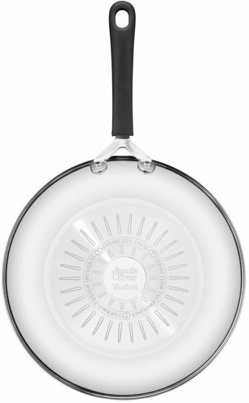 Сковорідка ВОК Tefal Jamie Oliver Home Cook, 28 см, нержавіюча сталь, БЕЗ кришки