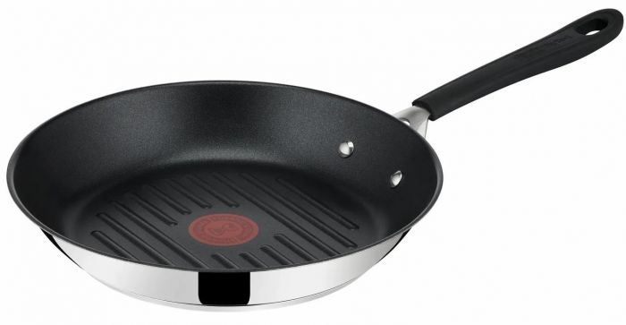 Сковорідка гриль Tefal Jamie Oliver Home Cook, 26 см, нержавіюча сталь, БЕЗ кришки