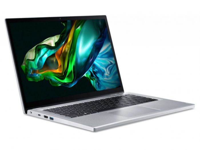 Ноутбук Acer Aspire 3 Spin 14  A3SP14-31PT 14" WUXGA IPS Touch, Intel i3-N305, 8GB, F256GB, UMA, Lin, сріблястий