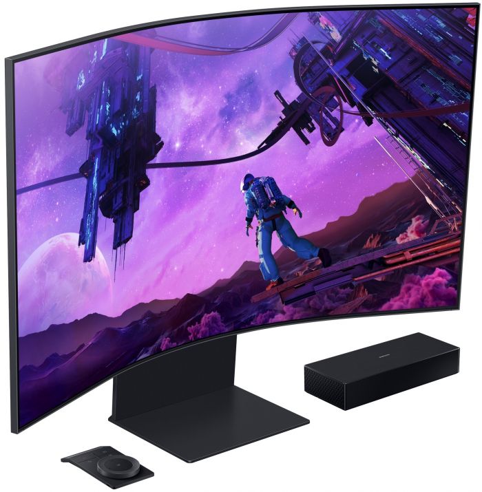 Монітор Samsung 55" Odyssey Ark 4xHDMI, USB, VA, 3840x2160, 32:9, 165Hz, 1ms, CURVED