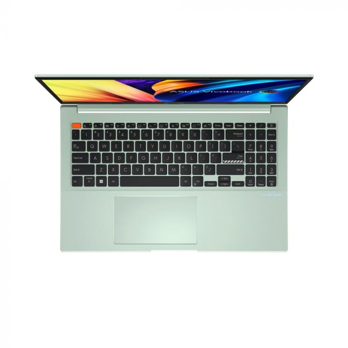 Ноутбук ASUS Vivobook S 15 M3502QA-L1210 15.6" FHD OLED, AMD R5-5600H, 16GB, F512GB, UMA, NoOS, Зелений