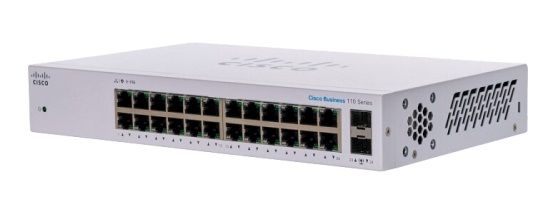 Комутатор Cisco CBS110 Unmanaged 24-port GE, 2x1G SFP Shared