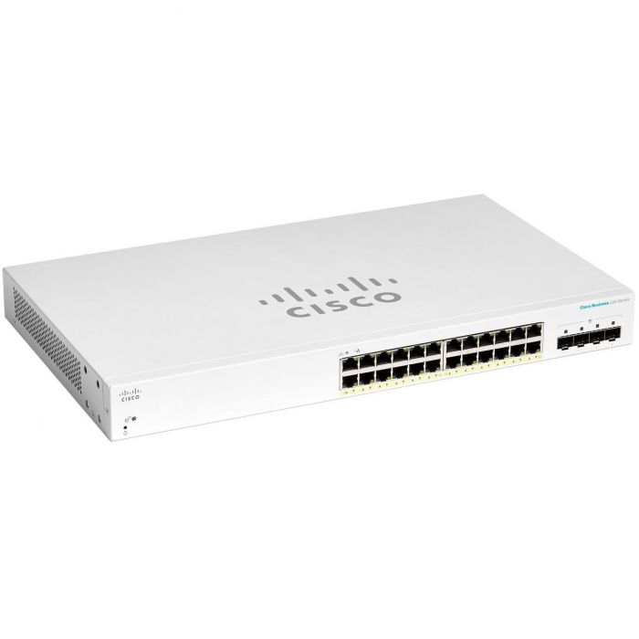 Комутатор Cisco CBS220 Smart 24-port GE, Full PoE, 4x1G SFP