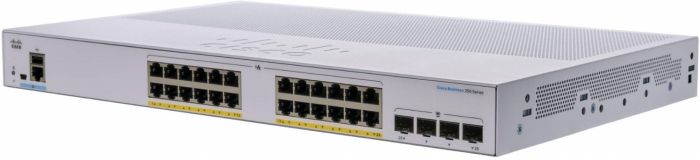 Комутатор Cisco CBS250 Smart 24-port GE, PoE, 4x1G SFP
